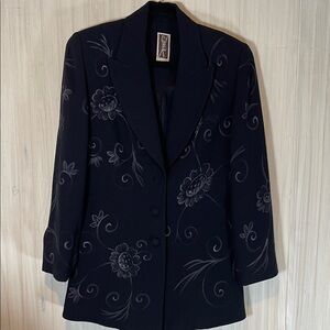 VINTAGE ZELDA BLAZER PAINTED FLOWERS 10